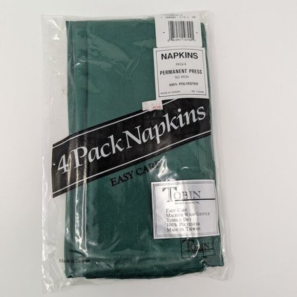 NEW Tobin 4 Pack Set Easy Care Jubilee Permanent Press No Iron Cloth Napkins NWT - Picture 1 of 3